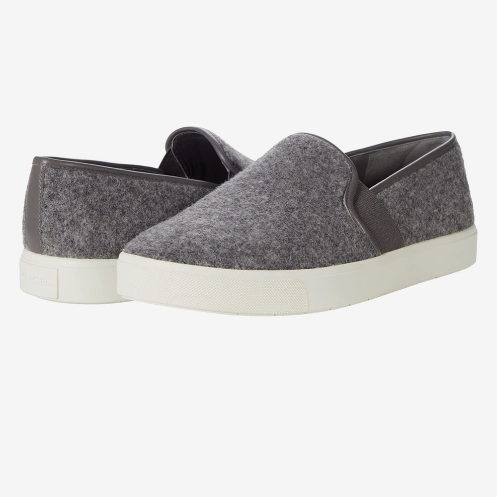 Vince blaire sneaker mule slip on slide Shoe Gray Wool